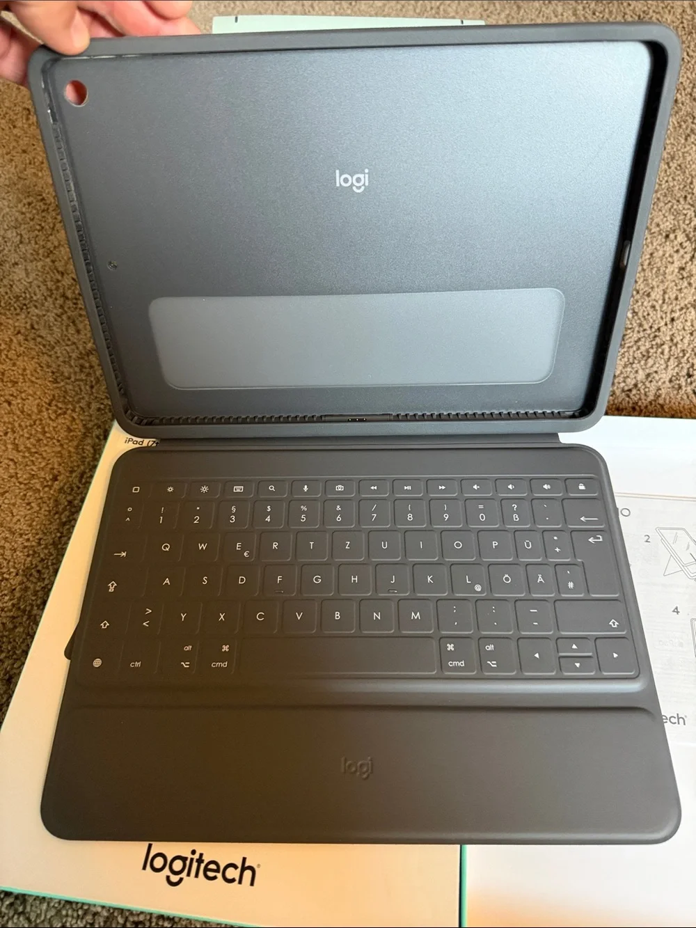 Logitech Rugged Folio Keyboard Case – Black with Teal Trim